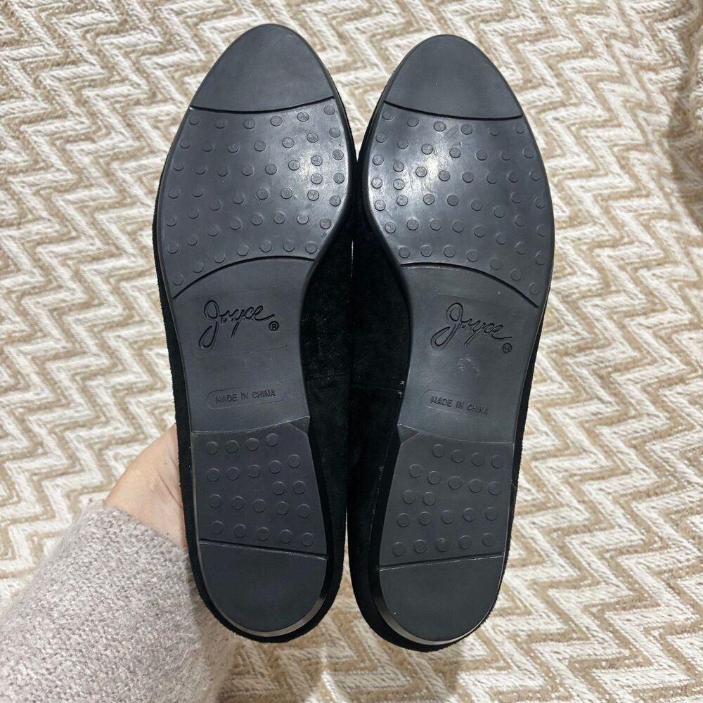 Vintage Joyce Women's Black Velvet Rainbow Studded Comfort Loafers Size 7.5 - Picture 9 of 9